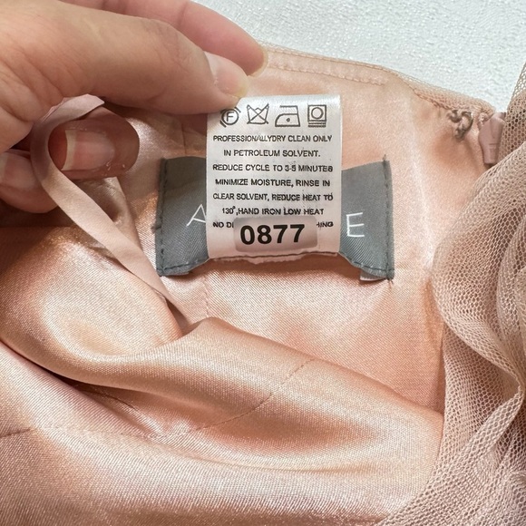 Amsale Evening Dress Long One Shoulder Powder Pink Size 2 - Picture 12 of 12